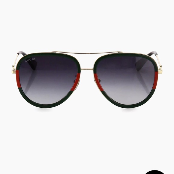 Gucci 57MM Pilot Sunglasses - Picture 4 of 11